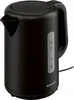 A black electric kettle is shown against a white background. Produktbild-Vorschau