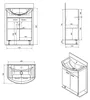 Aqualine ZOJA Unterschrank 61,5x74x32,5cm, weiß, 2x Tür Produktbild-Vorschau 6