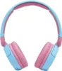 A pair of blue and pink headphones is shown against a white background. Produktbild-Vorschau