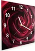 Wanduhr aus Glas mit Motiv Rose Makroaufnahme- 30 x 30 cm - Produktbild-Vorschau 2