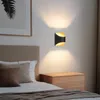 ZMH Wandleuchte Innen Wandlampe Schwarz Gold Up Down Flur Produktbild-Vorschau 7