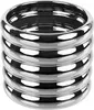 A stack of shiny, silver-colored rings. Produktbild-Vorschau