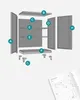 SONGMICS Aktenschrank, Mehrzweckschrank, Büroschrank mit 2 Produktbild-Vorschau 6