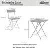 Bistroset 3tlg Rattan Balkonset Möbelset Gartenmöbel Lounge Produktbild-Vorschau 4