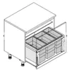 Hailo Abfallsystem Einbau Schublade 80cm Einbaumülleimer Produktbild-Vorschau 2