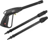 A black pressure washer gun with two extension wands, displayed against a white background. Anteprima dell’immagine prodotto
