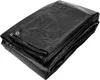 A folded black tarp with grommets. Produktbild-Vorschau