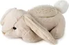 A plush bunny toy with a light projector on its back, lying on a white background. Anteprima dell’immagine prodotto