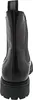 A back view of a black leather Chelsea boot with a thick sole. Voir les images du produit