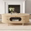 Merax Couchtisch mit 1 Schublade und Rolltür, Sofatisch Produktbild-Vorschau 5
