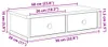 vidaXL Scaffale a muro con cassetti bianco 60x28x15 cm Anteprima dell’immagine prodotto 8