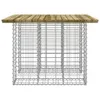 Gartentisch aus Gabionen 100x102x72 cm Kiefernholz Produktbild-Vorschau 4