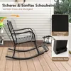 COSTWAY Schaukelstuhl mit Fußstütze, Schaukelsessel aus Produktbild-Vorschau 6