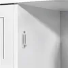 A close-up view of a white cabinet door with a magnetic catch attached. Produktbild-Vorschau