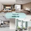 Collage showing different interior designs with ceiling fans. Náhled obrázku produktu