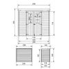 TIMBELA M310C Abri de jardin en bois - L239xL142xH200 cm/ Voir les images du produit 6