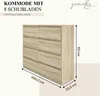 YUMEBLY komoda z 8 szufladami | 100x97x40 cm | szafka na Podgląd zdjęcia produktu 3