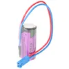 A single inorganic lithium battery with attached red and blue wires and a blue connector. Podgląd zdjęcia produktu