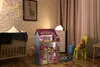 Holzpuppenhaus mit Möbeln und LED-Beleuchtung von ECOTOYS Produktbild-Vorschau 7