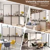 COSTWAY Roomdivider met wielen, inklapbare scheidingswand, Productafbeelding-voorbeeld 9