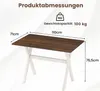 COSTWAY Eettafel met X-vormige houten poten, accenttafel, Productafbeelding-voorbeeld 3