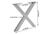 Tischgestell 2er Set Roheisen lackiert 70x10x74 cm silber Produktbild-Vorschau 4
