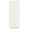 The image shows the side view of a white wooden cabinet. Voir les images du produit