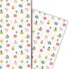Lustiges Geburtstags Geschenkpapier mit Party Vögeln, weiß Produktbild-Vorschau 2