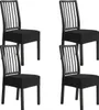 Juego de 4 sillas de comedor de tela jacquard, lavables, Vista previa de la imagen del producto 2