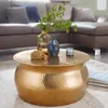 Couchtisch KARAM 60x30,5x60 cm Aluminium Gold Beistelltisch Produktbild-Vorschau 1