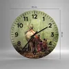 Wanduhr - Rund - Glasuhr - Elefant Dschungel Nebel - Produktbild-Vorschau 3