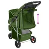 vidaXL Passeggino pieghevole per cani verde 80x46x98 cm Anteprima dell’immagine prodotto 5