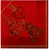 Sovie HOME Weihnachtsserviette Tiffany in Rot aus Linclass® Produktbild-Vorschau 1