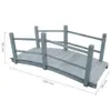 vidaXL Mostek ogrodowy szary 140x60x56 cm z litego drewna Podgląd zdjęcia produktu 3