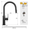 CECIPA MAX Wasserhahn Küche Schwarz Ausziehbar, Produktbild-Vorschau 2