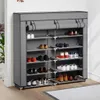 vidaXL Szafka na buty z pokrywą Szara 115 x 28 x 110 cm Podgląd zdjęcia produktu 2