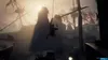 A person is swinging on a rope in front of a large, old ship and a mountainous landscape. Náhled obrázku produktu
