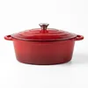 Emaillierter Gusseisen Bräter 3,5 L oval mit Deckel – Produktbild-Vorschau 5
