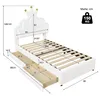 Prinzessinbett mit LED-Beleuchtung und Schubladen, Produktbild-Vorschau 6