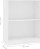 vidaXL Libreria bianca 60x24x74,5 cm Materiale a base di Anteprima dell’immagine prodotto 12