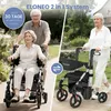 ELONEO 2in1 Rollstuhl Rollator faltbar und leicht mit Sitz, Produktbild-Vorschau 4