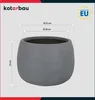 KOTARBAU® Pflanzkübel Blumenkübel Dunkelgrau Fiberclay Produktbild-Vorschau 3
