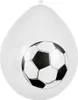 balóny futbal 6 kusov čierna/biela Náhľad obrázku produktu 5