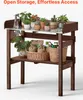 SucceBuy Tavolo da giardinaggio in legno con ampio piano di Anteprima dell’immagine prodotto 5