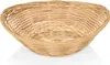 Tischkorb / Brotkorb oval beige Holz 23,5 x 18,5 x 6 cm Produktbild-Vorschau 1