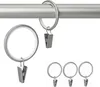 100 Stück Metall Gardinenringe mit Clips Farbe Satin für 25 Produktbild-Vorschau 1