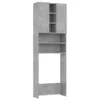 vidaXL Armadio per lavatrice grigio cemento 64x25,5x190 cm Anteprima dell’immagine prodotto 9