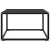 vidaXL Couchtisch Schwarz mit Schwarzem Glas 60x60x35 cm Produktbild-Vorschau 6