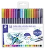 STAEDTLER 3001 Doppelfasermaler mit Pinselspitze, Produktbild-Vorschau 1