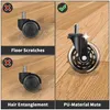 Rollen für Bürostühle 11 x 22 mm, 5er Set Bürostuhl Rollen Produktbild-Vorschau 3